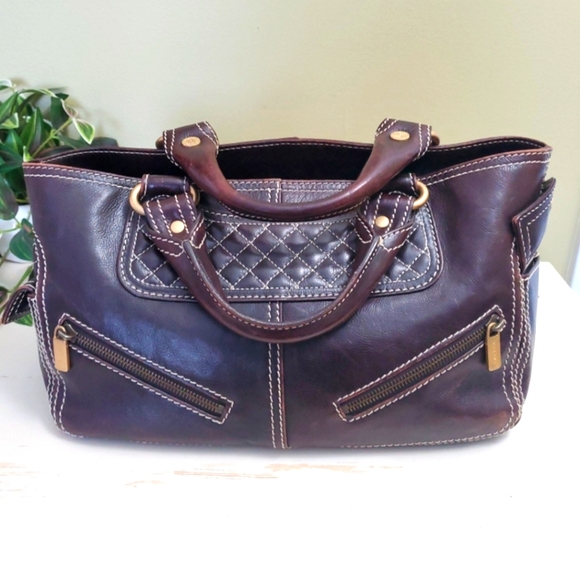 CÉLINE | Brown Leather Quilted Boogie Handbag - Picture 1 of 12